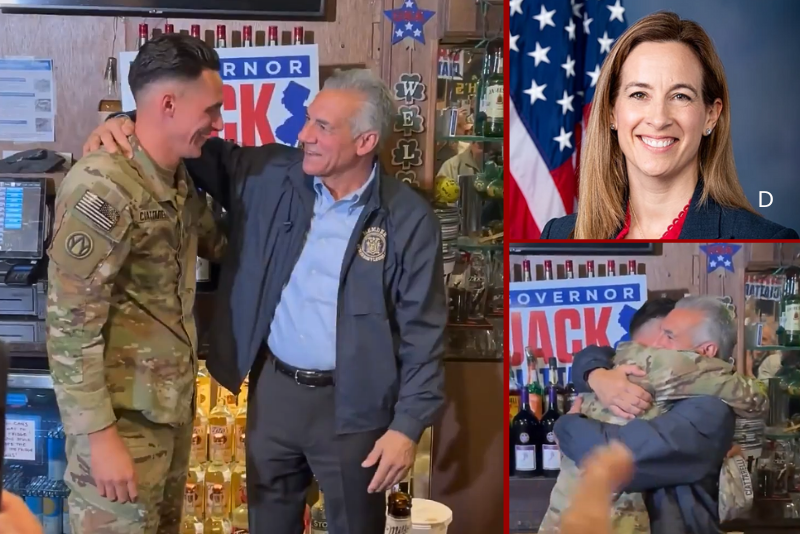 N.J. GOP gubernatorial candidate Jack Ciattarelli's son, an Army Captain, surprises him with a visit the night before the election