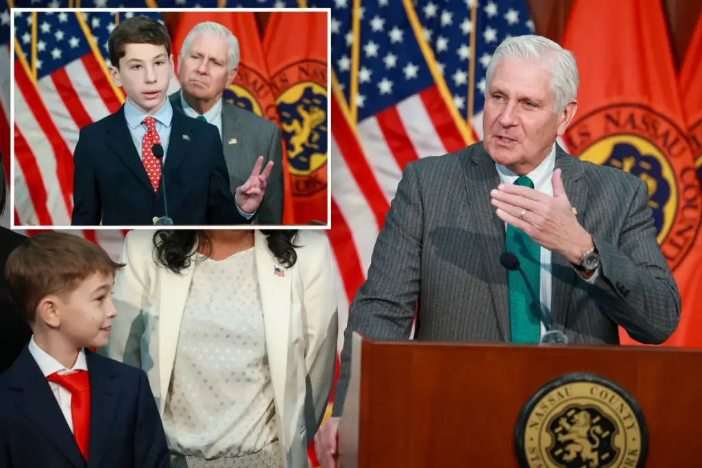 Nassau Executive Bruce Blakeman and Long Island families advocate for gluten warnings on restaurant menus and packaged foods.