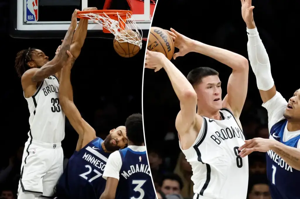 Nets' improved performance falls short against Timberwolves as losing streak reaches seven
