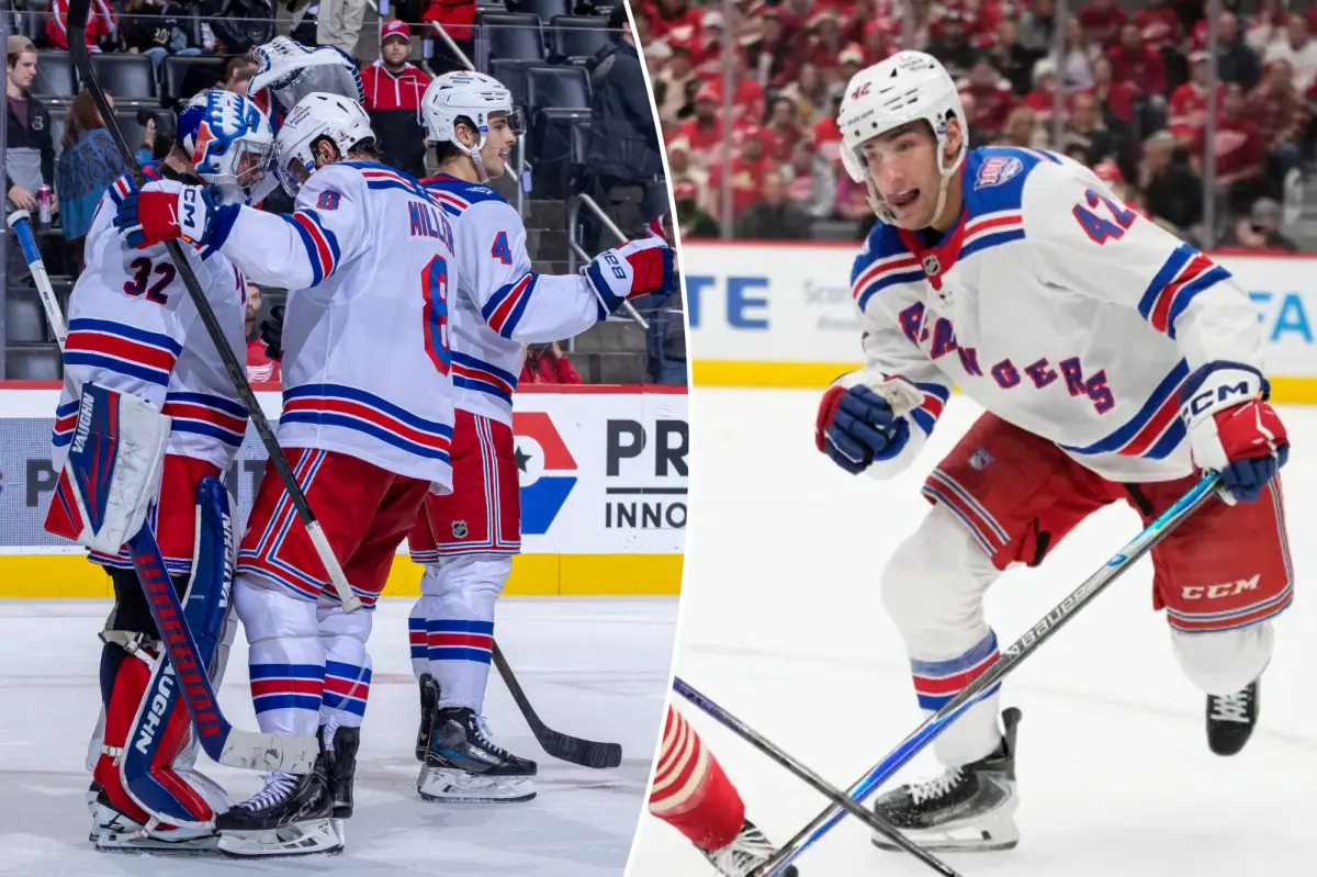Noah Laba shines in Michigan return as Rangers defeat Red Wings