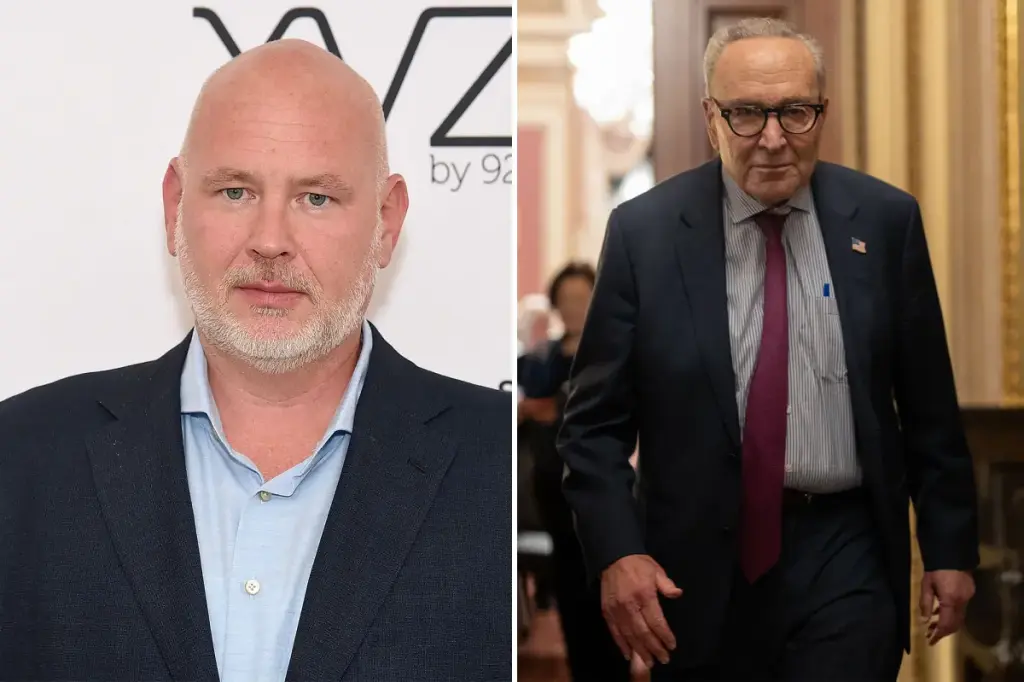 Opposition group demands Chuck Schumer step down after rebellious Senate Democrats agree on government shutdown, as New York politicians criticize the arrangement.