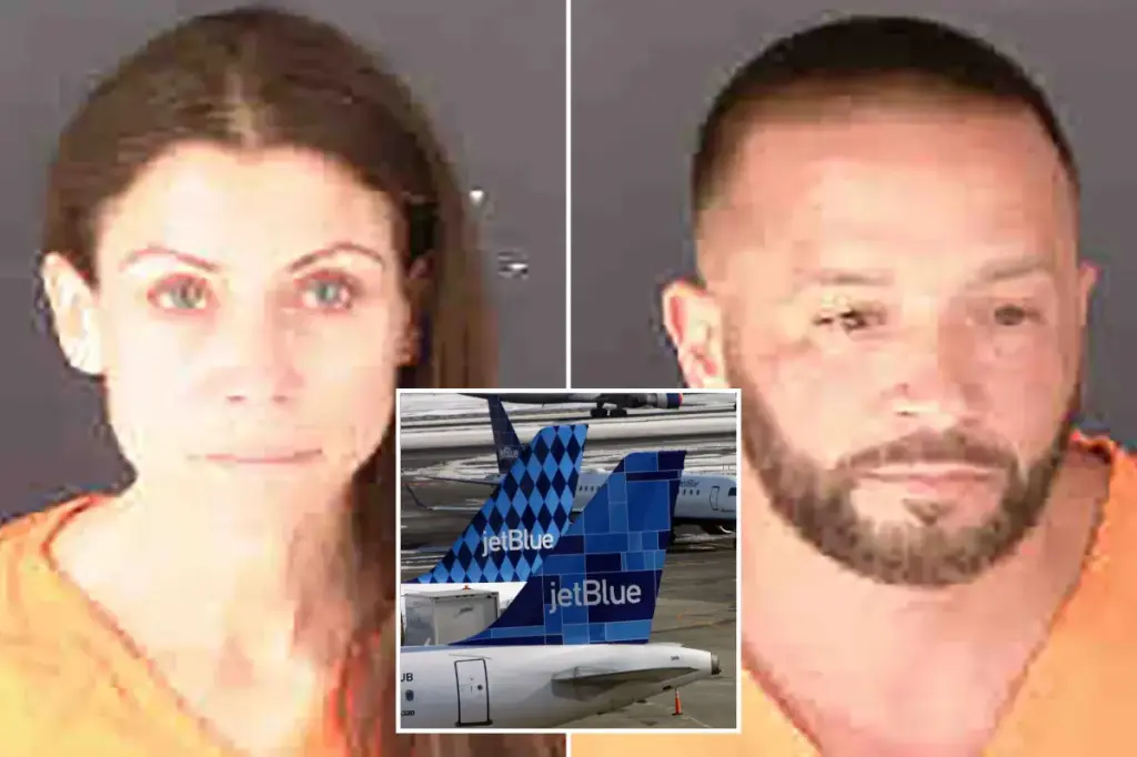Passengers on JetBlue flight accused of sexual acts in front of children banned from the airline, but charges are dismissed.