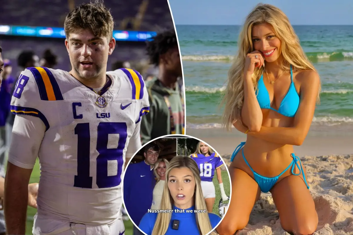 Peighton Tubre refutes affair rumors with LSU quarterback Garrett Nussmeier following viral 'fake news' article