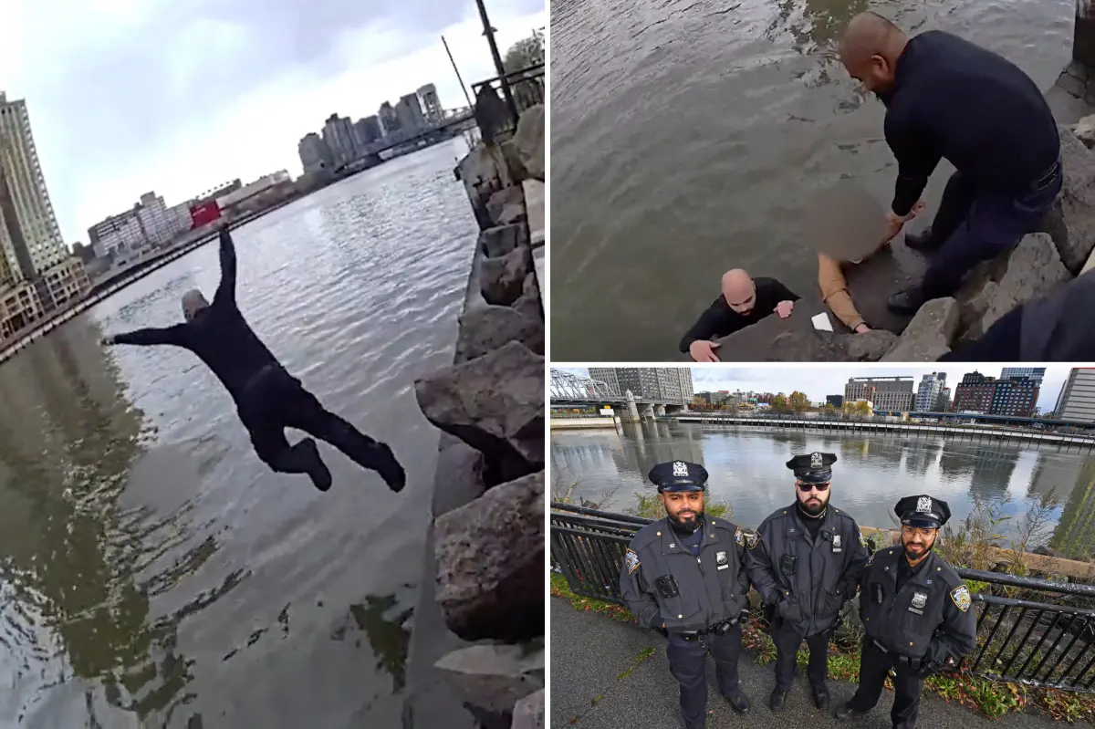 Police rescue teenage girl from New York City river in dramatic footage
