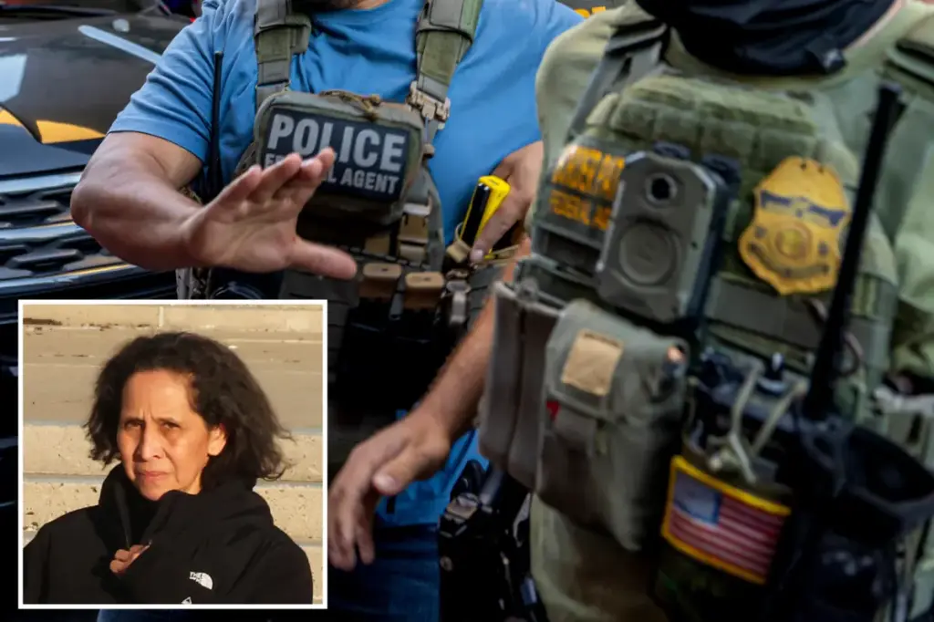 Postal worker from Long Island assists ICE detainee in fleeing and then scolds agents in a bilingual outburst.