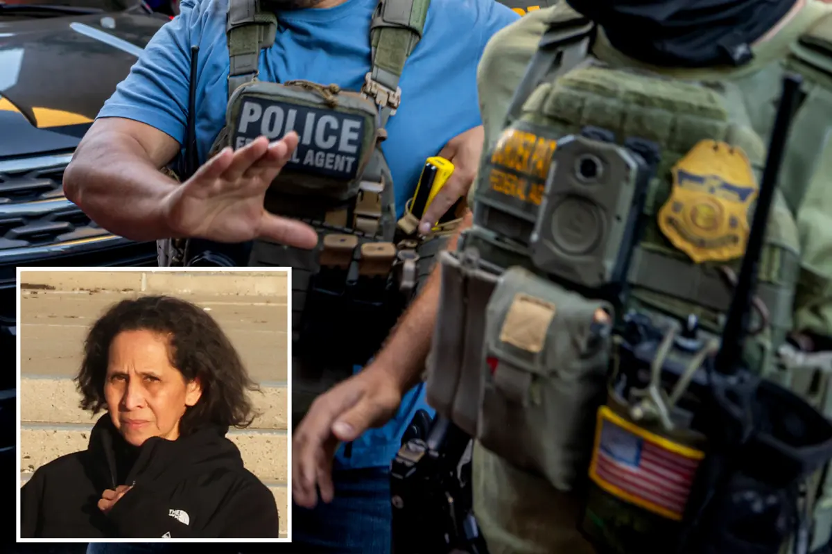 Postal worker from Long Island assists ICE detainee in fleeing and then scolds agents in a bilingual outburst.