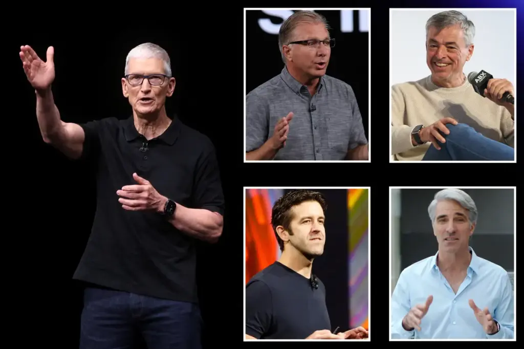 Potential successors to Apple CEO Tim Cook include four leading executives, including an expert on the iPhone and Mac.