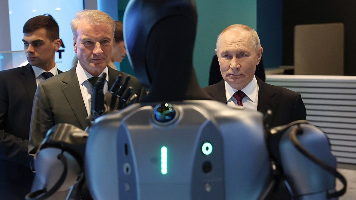 Putin describes Russian robot as 'very beautiful' following its dance show