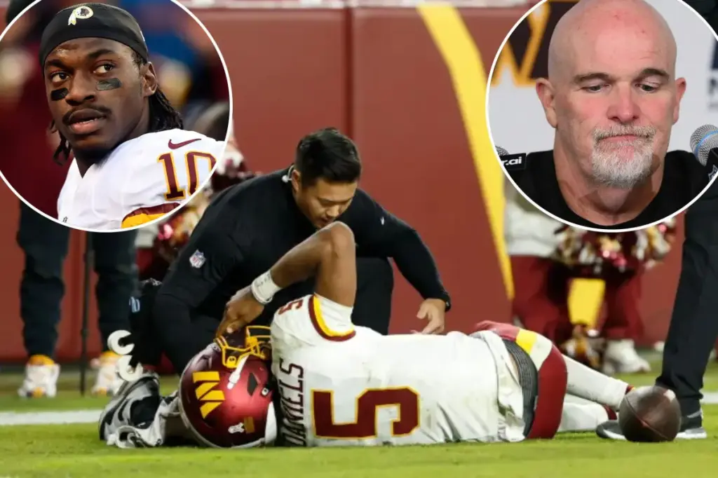 RGIII responds to Jayden Daniels' serious injury with a question about Dan Quinn