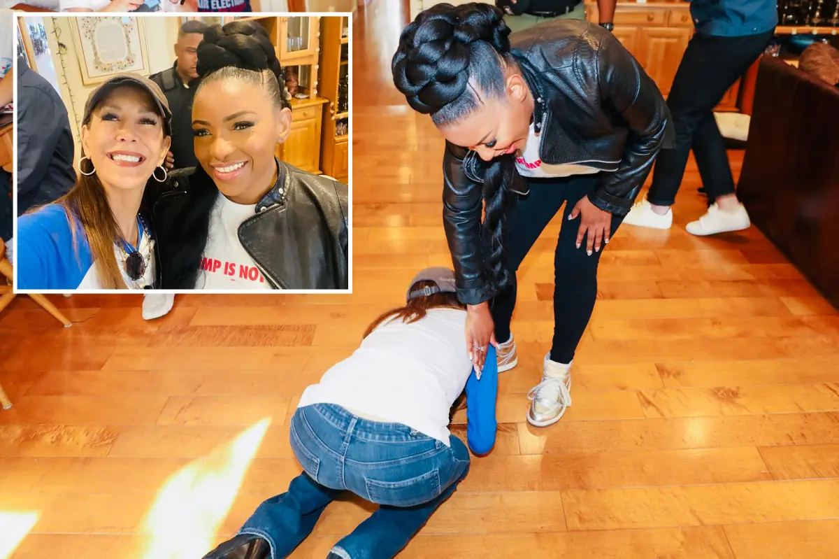 Rep. Jasmine Crockett experiences an awkward moment as a left-leaning podcaster kisses her feet