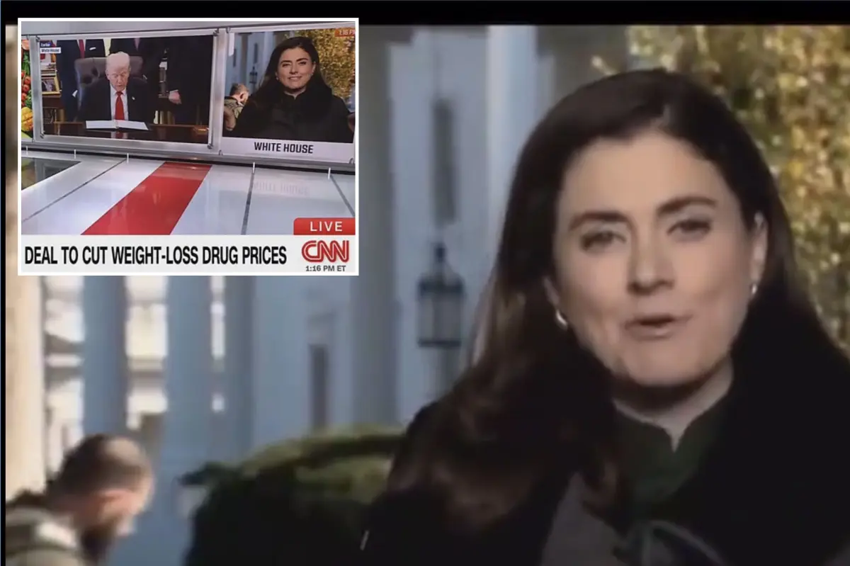 Reporter Kristen Holmes shows clear frustration as White House leaf blower interrupts live broadcast: 'It's overwhelming for me'