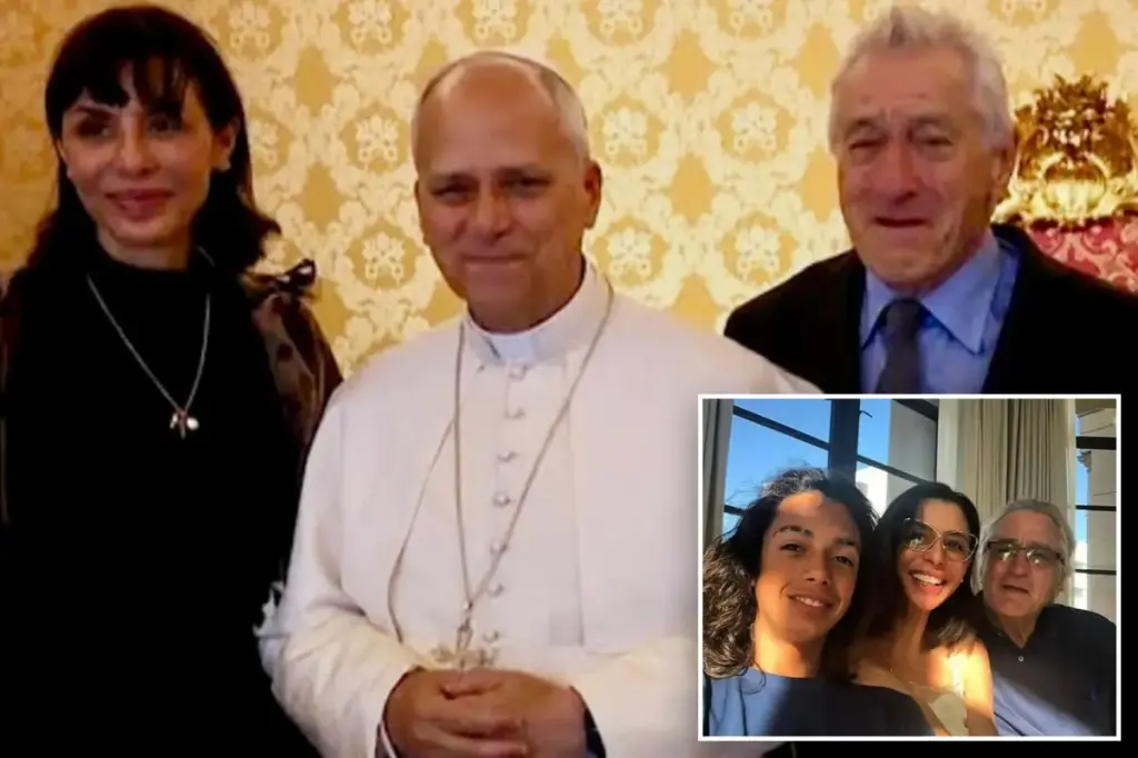 Robert De Niro's daughter shares heartfelt tribute to her son Leandro during her visit to the Pope at the Vatican.