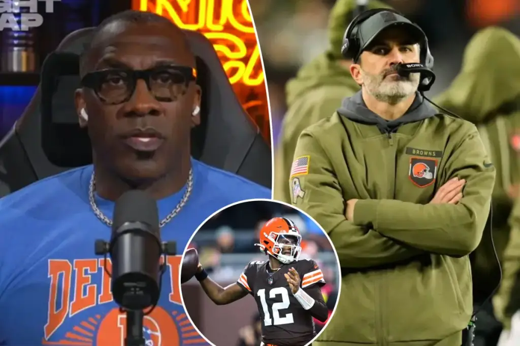 Shannon Sharpe blames Browns coach for Shedeur Sanders' troubles.