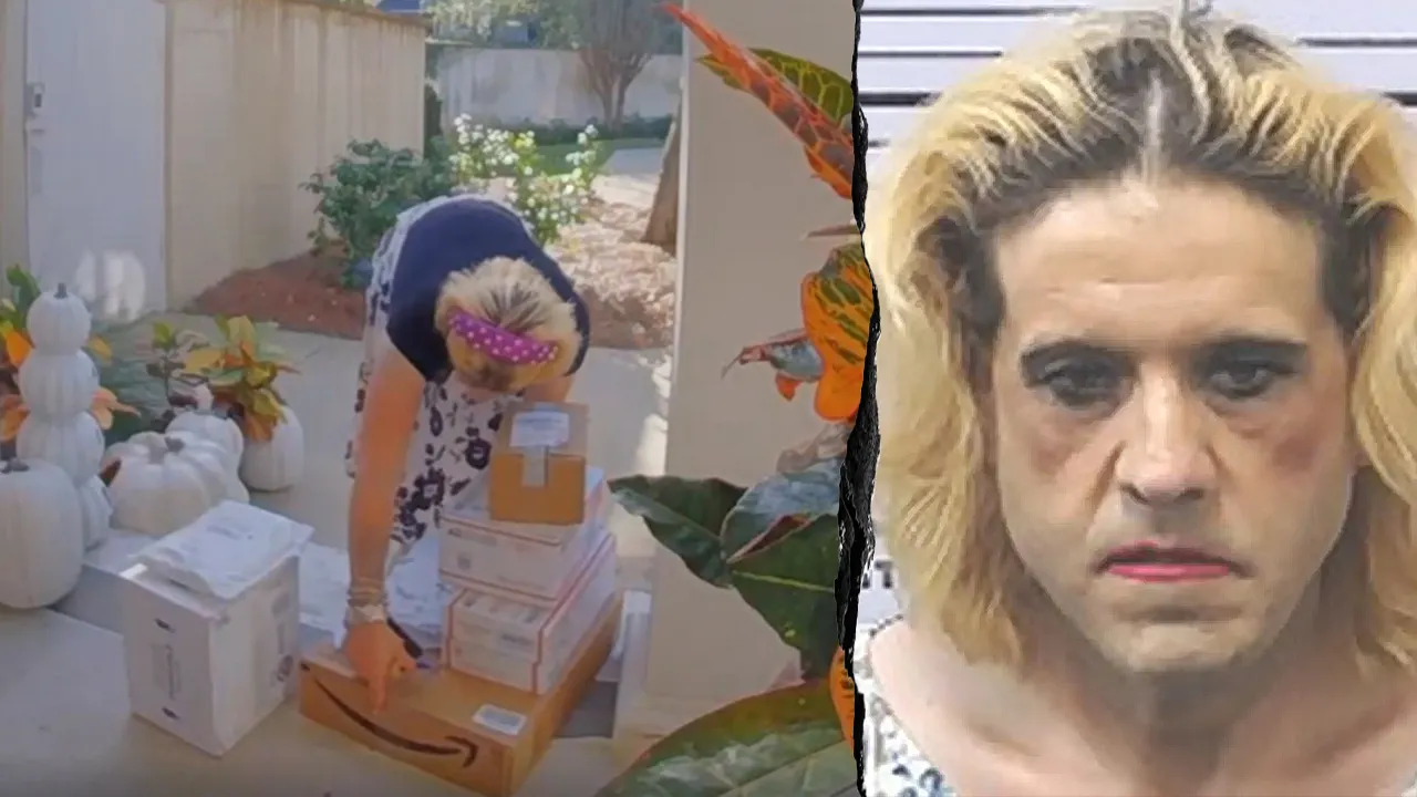 Suspect in women's attire apprehended for allegedly stealing packages off porches in Alabama