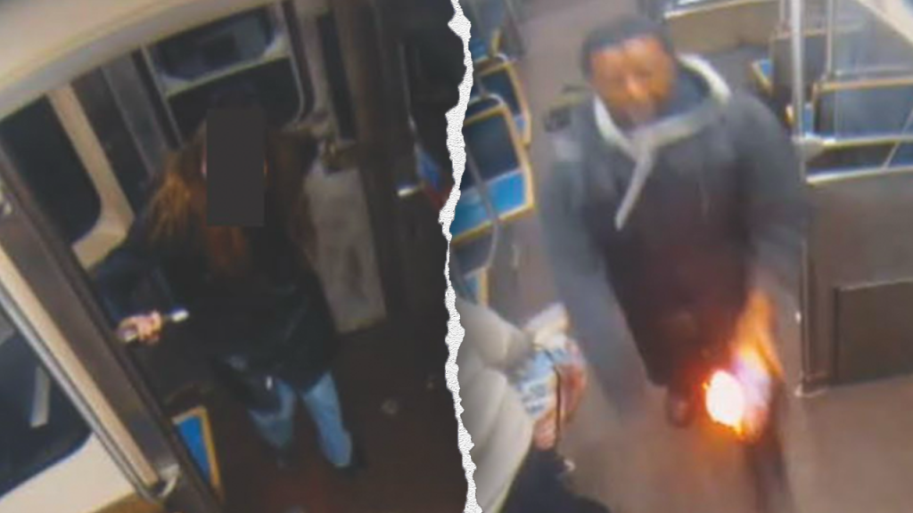Suspect with prior offenses charged for setting woman on fire on train