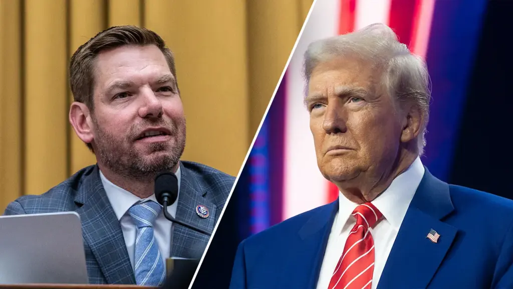 Swalwell claims the military can act as a 'check' on Trump when Congress did not.