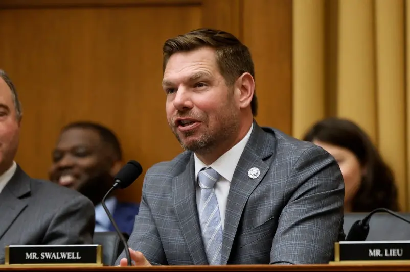 Swalwell files a lawsuit against Trump’s FHFA Director after a criminal mortgage fraud case, stating that a D.C. home is owned by his wife.