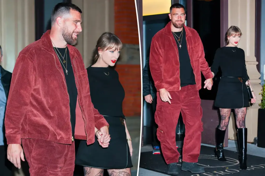 Taylor Swift and Travis Kelce keep up their affection display with another date night during a bye week.