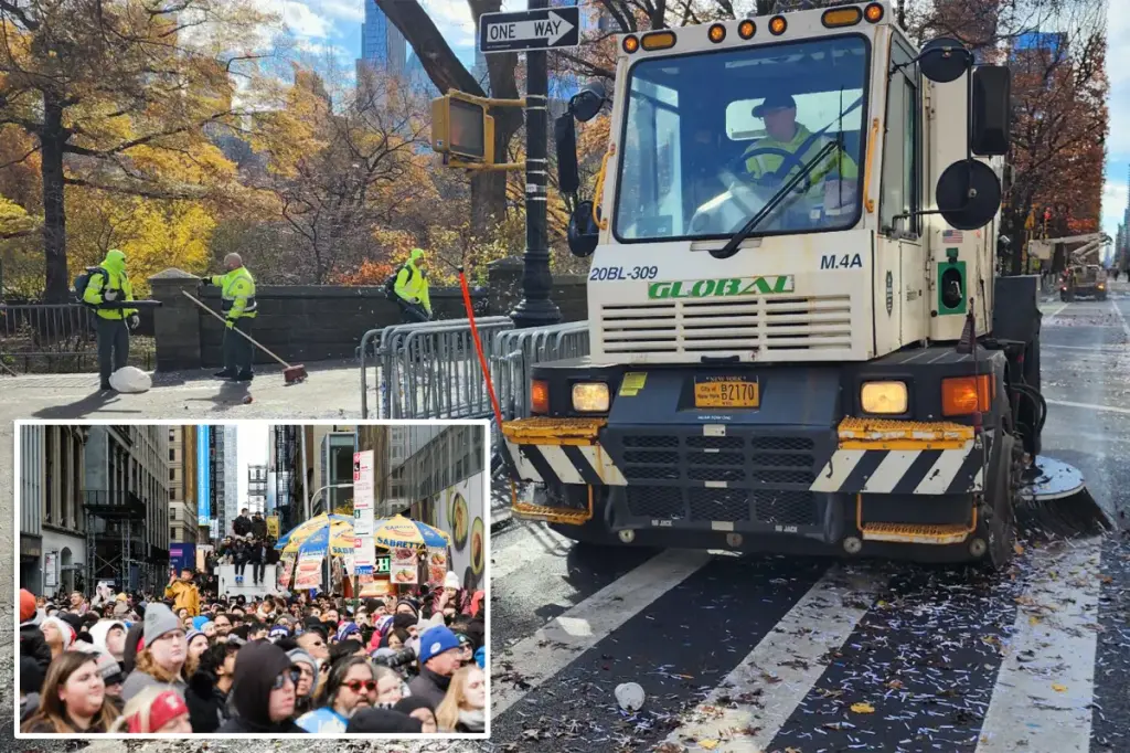 Thanksgiving Parade attendees leave behind trash in streets weighing as much as a humpback whale