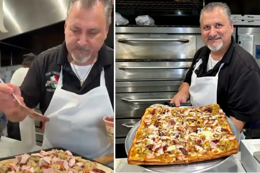 This LI pizzeria gained attention for its Thanksgiving pie featuring all the fixings.
