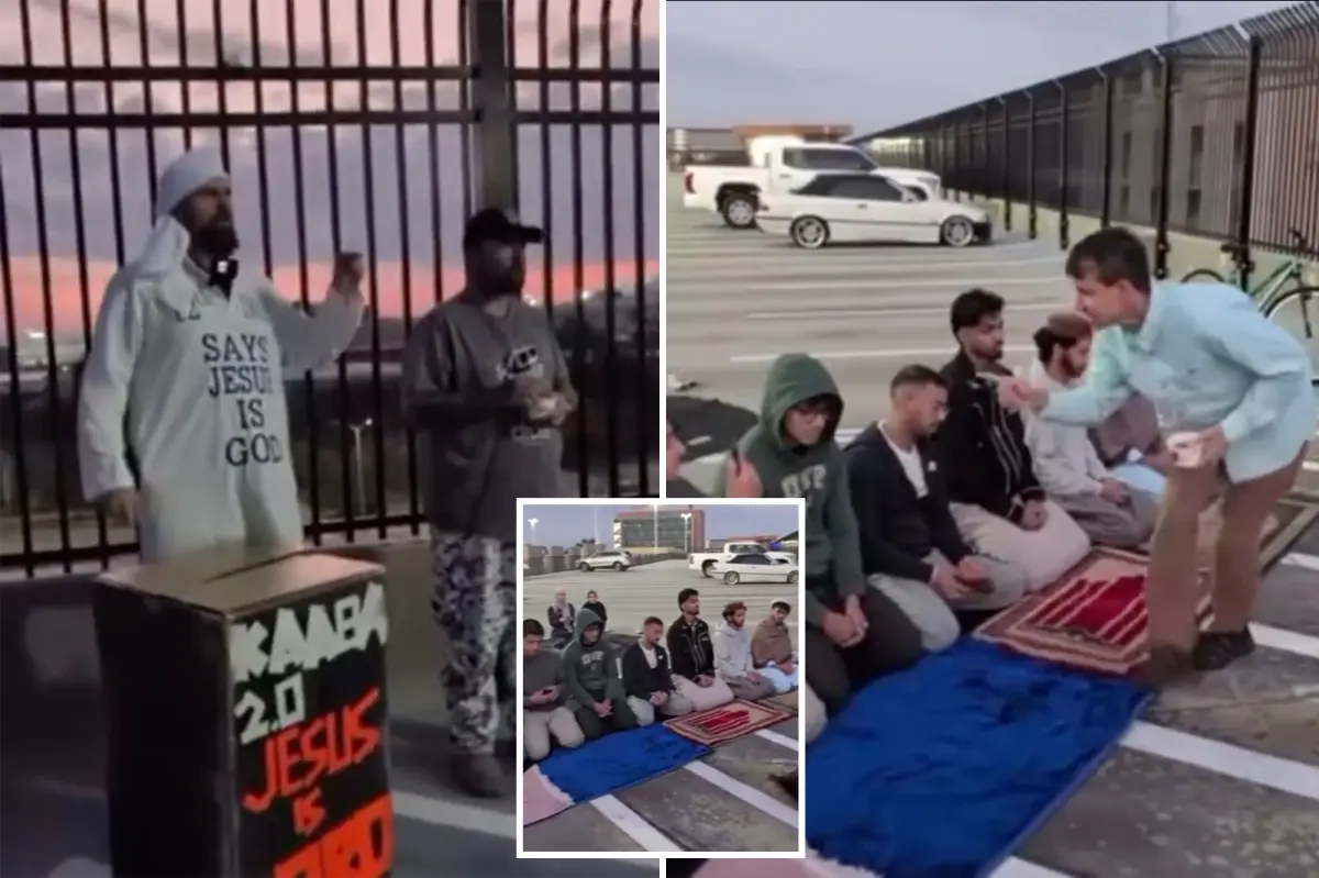 Three accused after confronting Muslim students at prayer while holding bacon