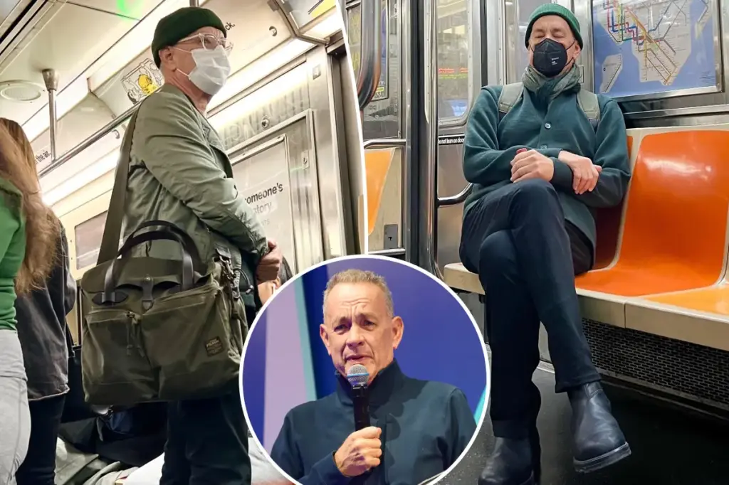 Tom Hanks sings a song expressing his affection for the NYC subway