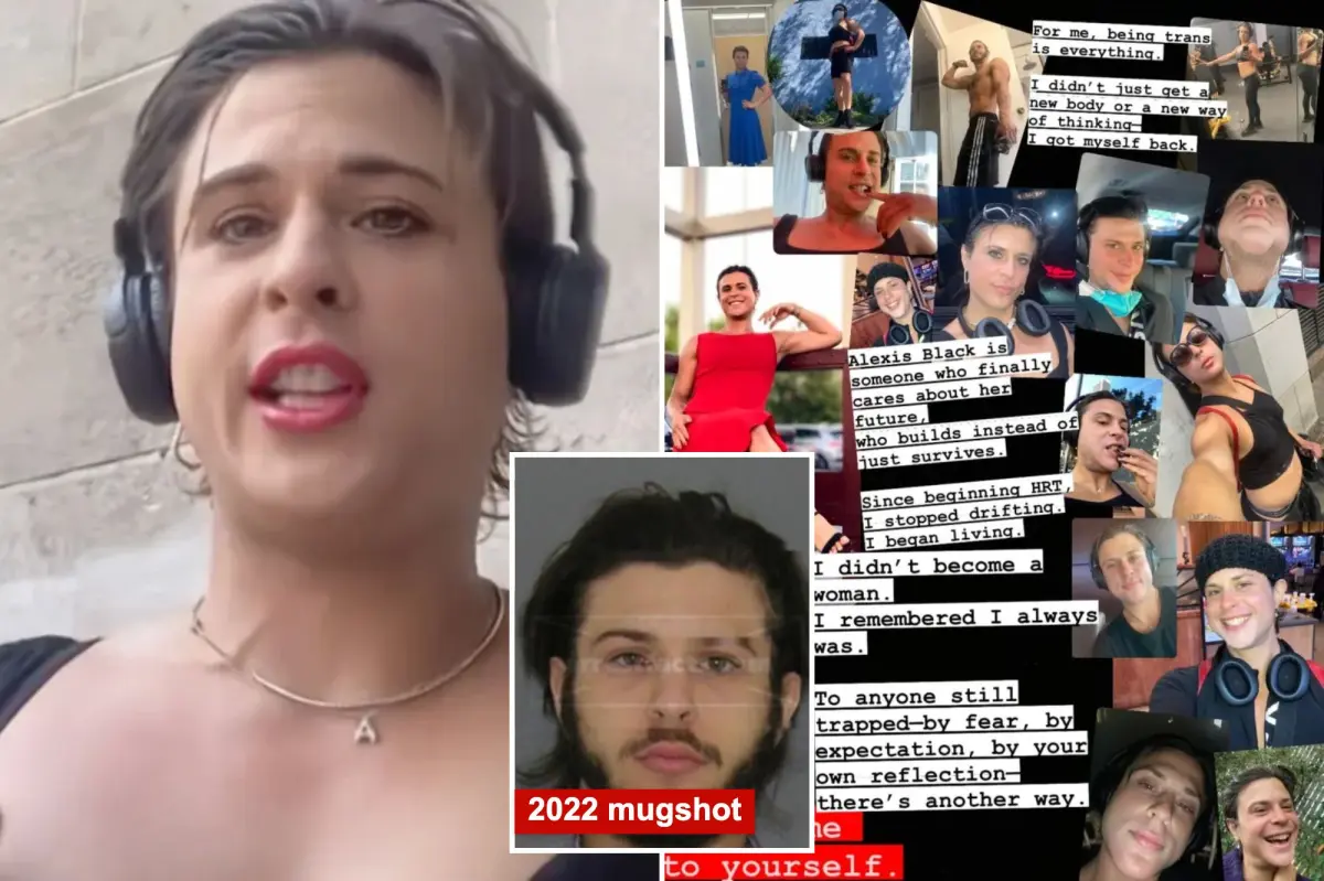 Transgender individual charged with indecent exposure in a women's locker room was previously convicted for violently assaulting ex-wife before changing name.