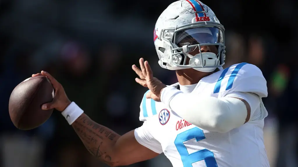 Trinidad Chambliss from Ole Miss has jerseys taken before the rivalry match, according to the coach.