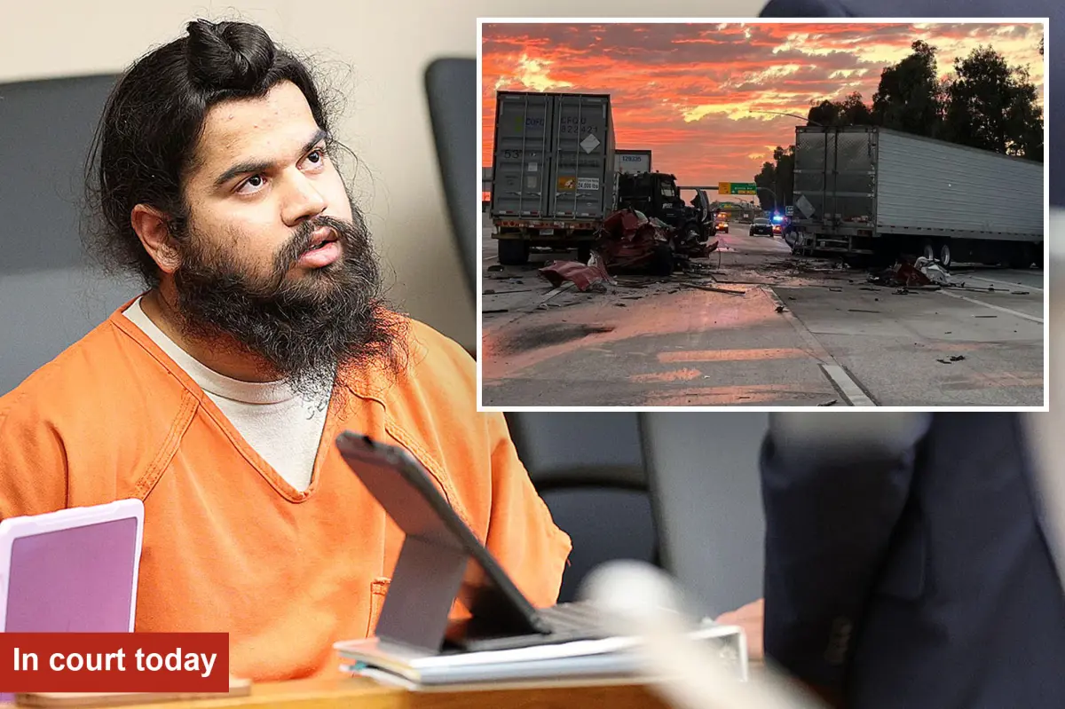 Truck driver without legal status charged in deadly California accident pleads not guilty