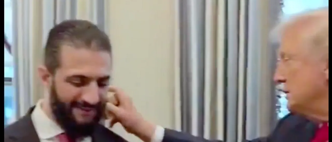 Trump Sprays Syrian President Ahmed Al-Sharaa With Fragrance and Inquires About His Number of Wives