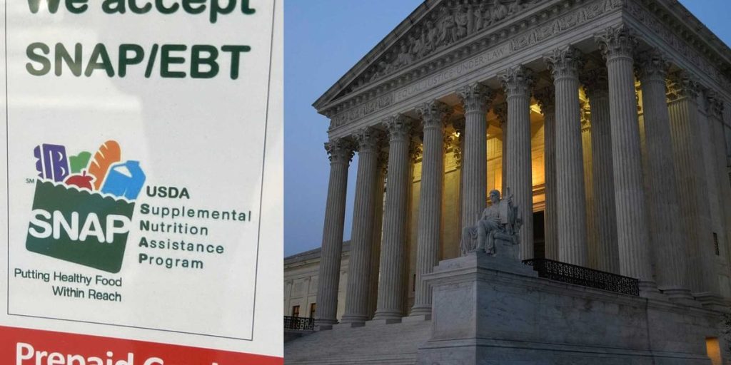 Trump administration requests urgent Supreme Court intervention to halt ruling for complete SNAP funding.