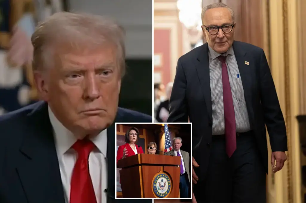 Trump claims Schumer erred during the struggles within the Democratic Party