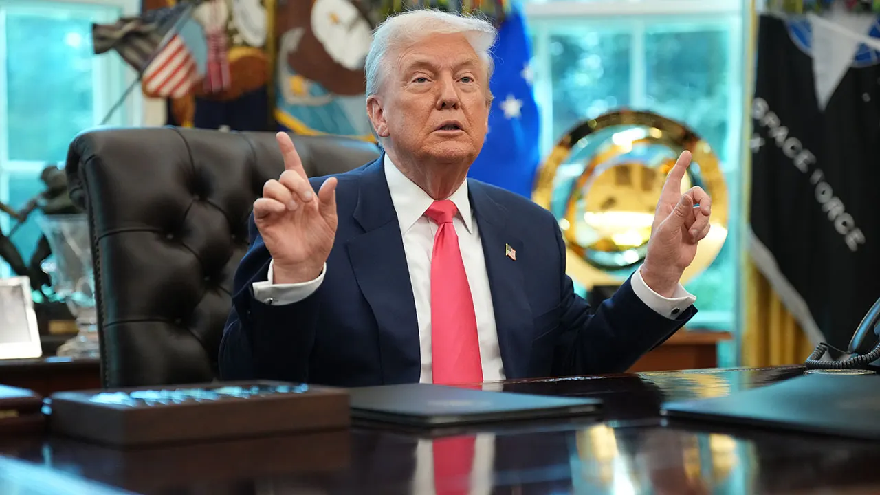 Trump highlights increase in private sector employment and cuts to the federal workforce.