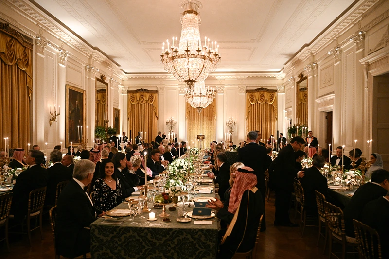 Trump holds White House dinner with Saudi Crown Prince and soccer star Cristiano Ronaldo