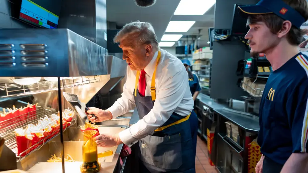 Trump humorously claims he's the first ex-McDonald's fry cook to be president