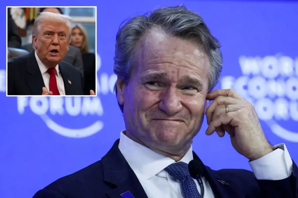 Trump ignores BofA CEO Brian Moynihan at White House dinner for Wall Street executives, according to sources.