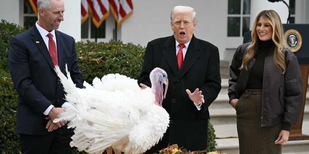 Trump mocks his political rivals during a turkey pardon event: 'He's a lazy fool'