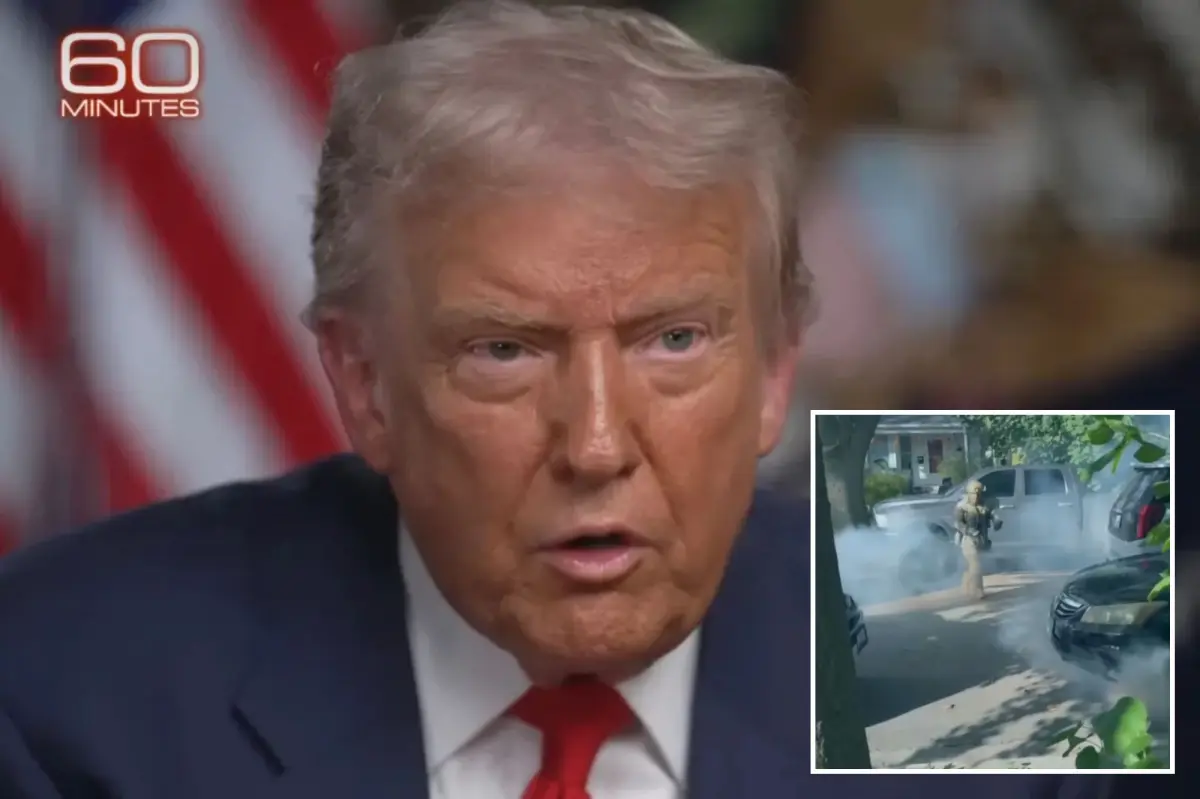 Trump supports ICE raids, states 'they haven't gone far enough' in first '60 Minutes' interview after suing CBS