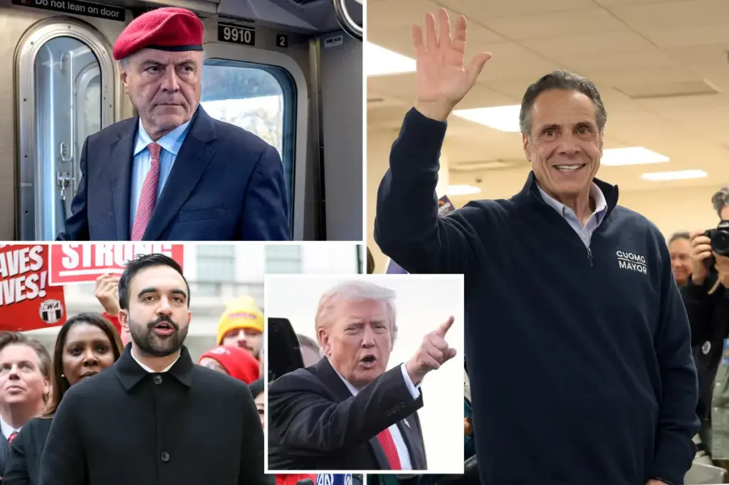 Trump urges New York to support Andrew Cuomo over Zohran Mamdani in the NYC election and reject Curtis Sliwa