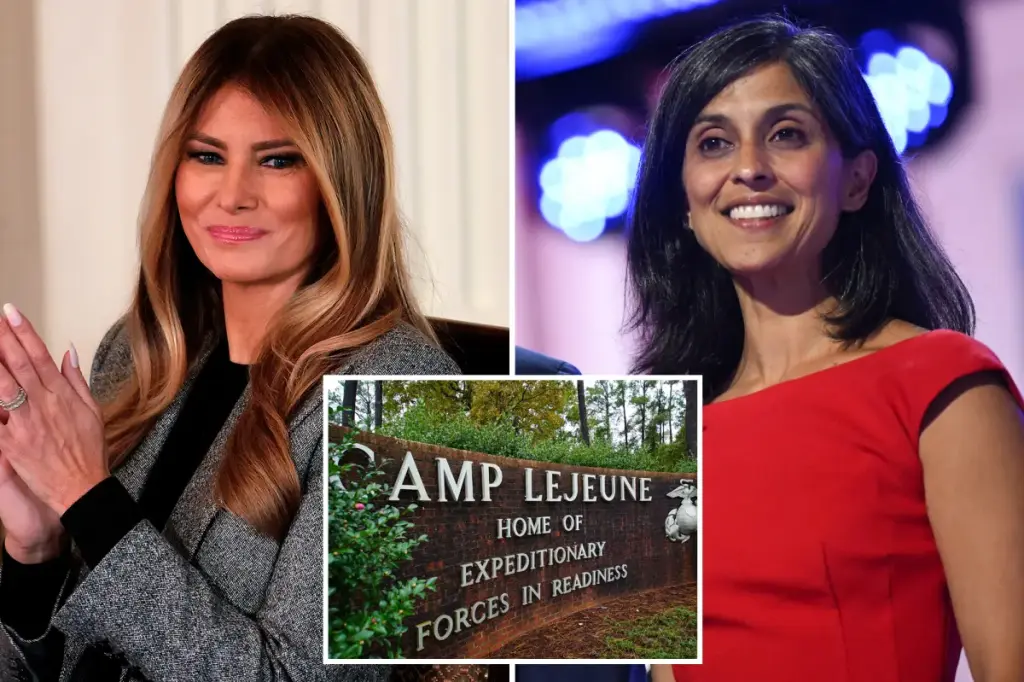 Veterans affected by toxic chemicals at Camp Lejeune ask Trump for much-needed justice, as Melania and Usha visit the military base