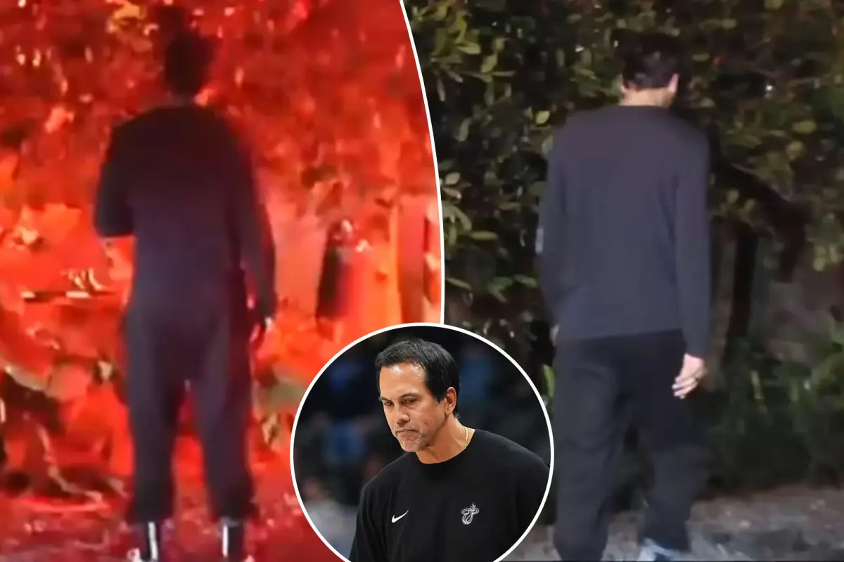 Video captures Erik Spoelstra witnessing his home engulfed in flames during a heartbreaking incident