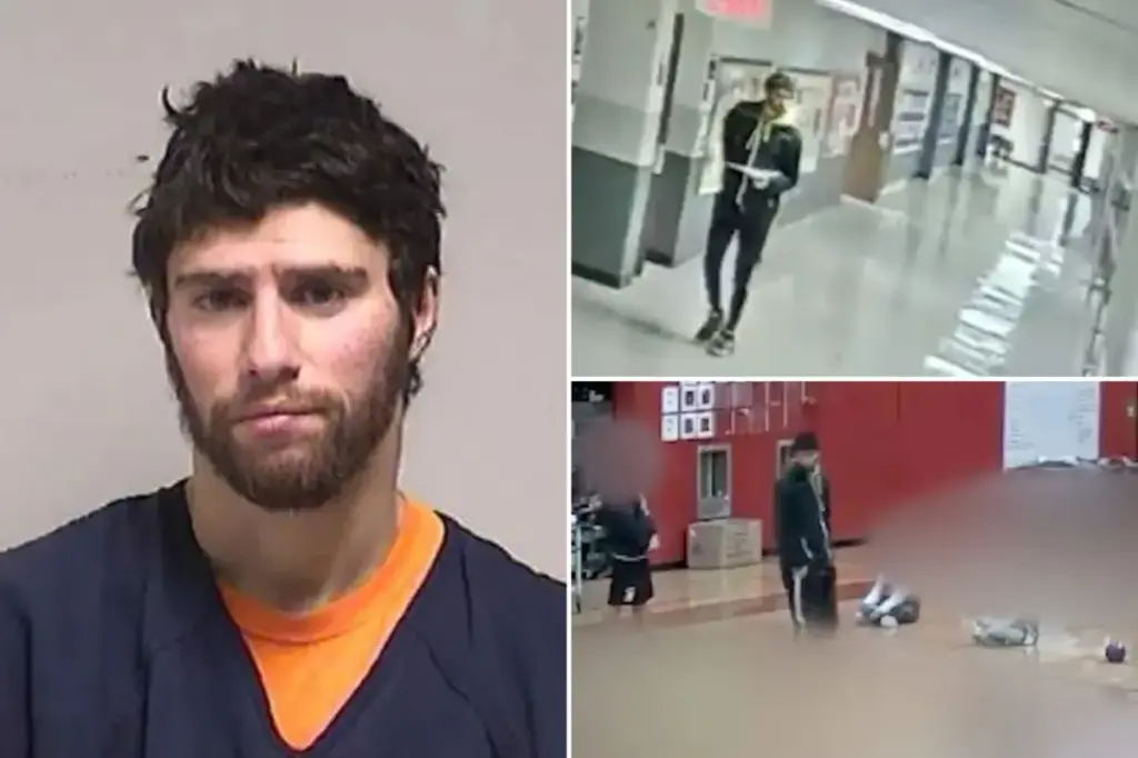 Video captures teacher falling from a car and then stumbling through the school: police