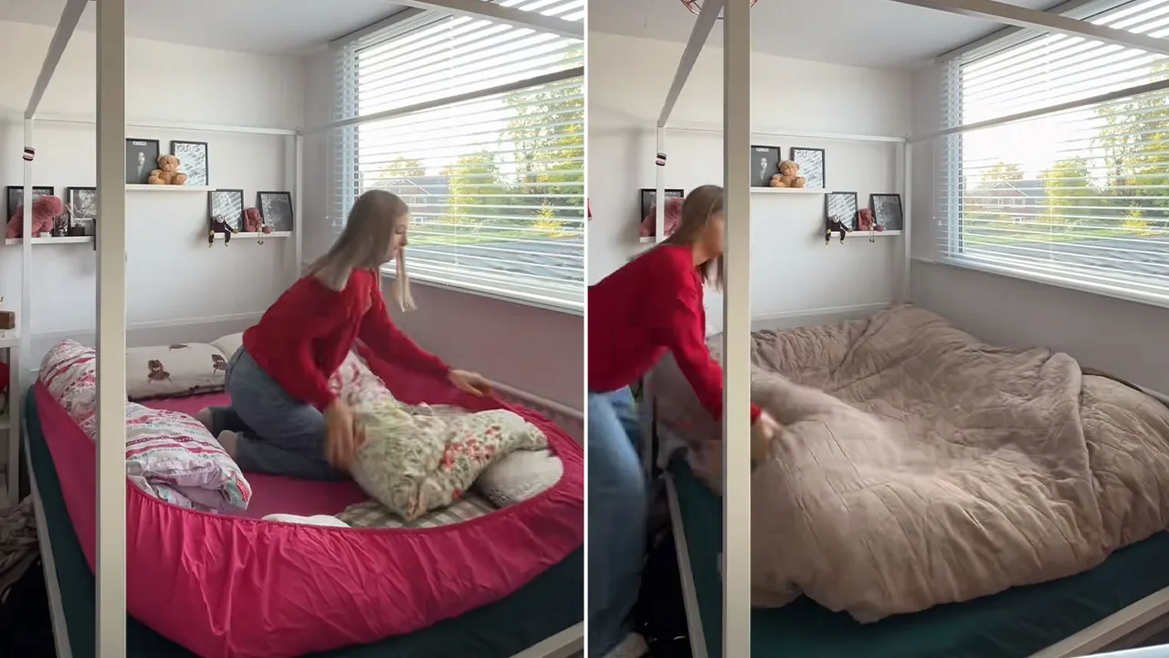 Viral TikTok trend suggests improved sleep with a comfy pillow arrangement called 'Potato bed'