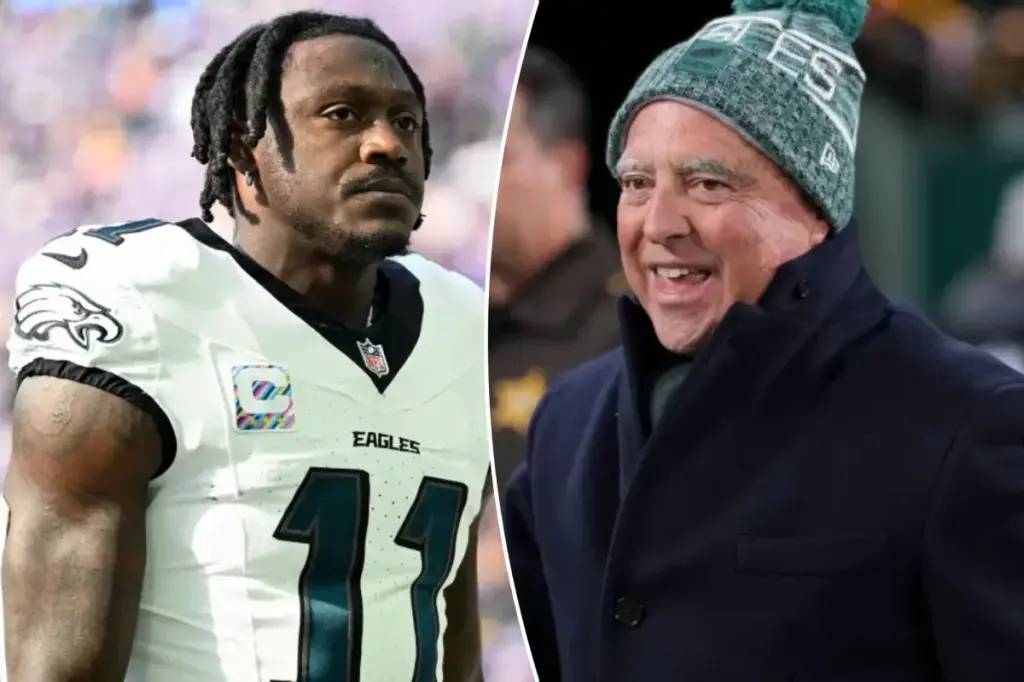 What AJ Brown shared with the Eagles owner during a surprising on-field encounter