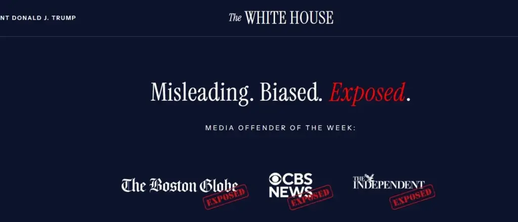 White House Introduces 'Offender Of The Week' Website Aimed at 'Biased' Media