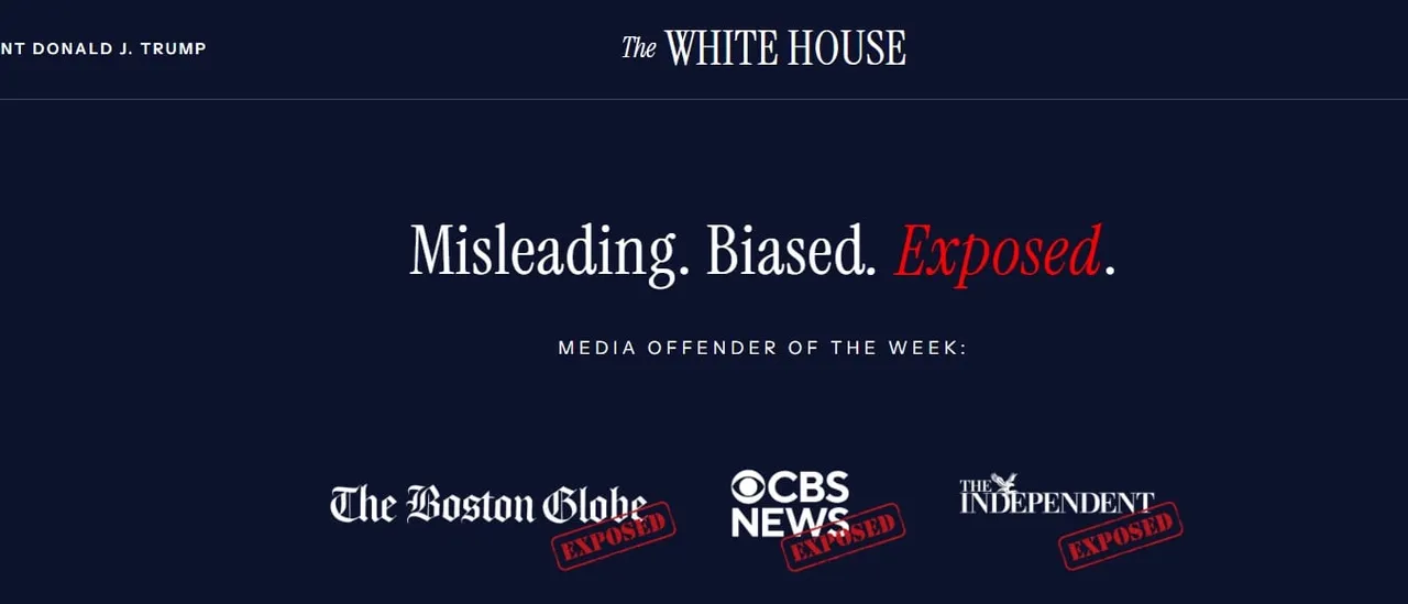 White House Introduces 'Offender Of The Week' Website Aimed at 'Biased' Media