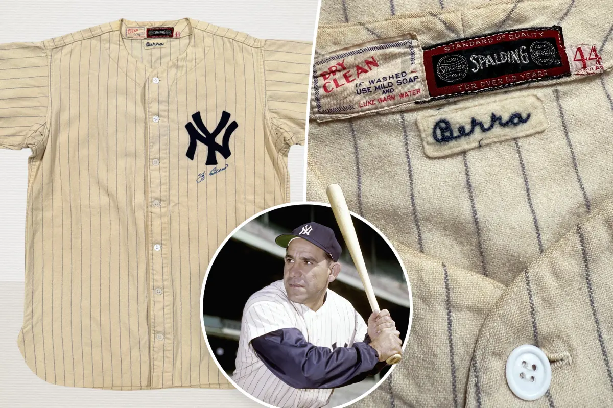 Yogi Berra’s rookie jersey from 1947 discovered at a Harlem Boys & Girls Club is going up for auction