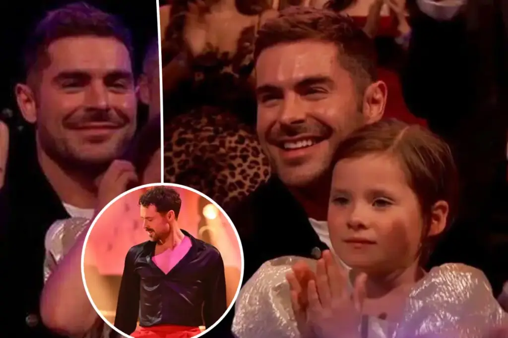 Zac Efron shows up on 'Dancing With the Stars' to back his brother Dylan
