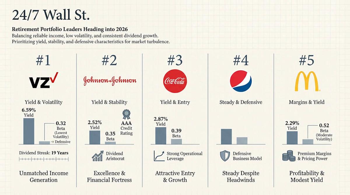 5 Strong Dividend Stocks Everyone Should Include in Their Retirement Portfolio Now