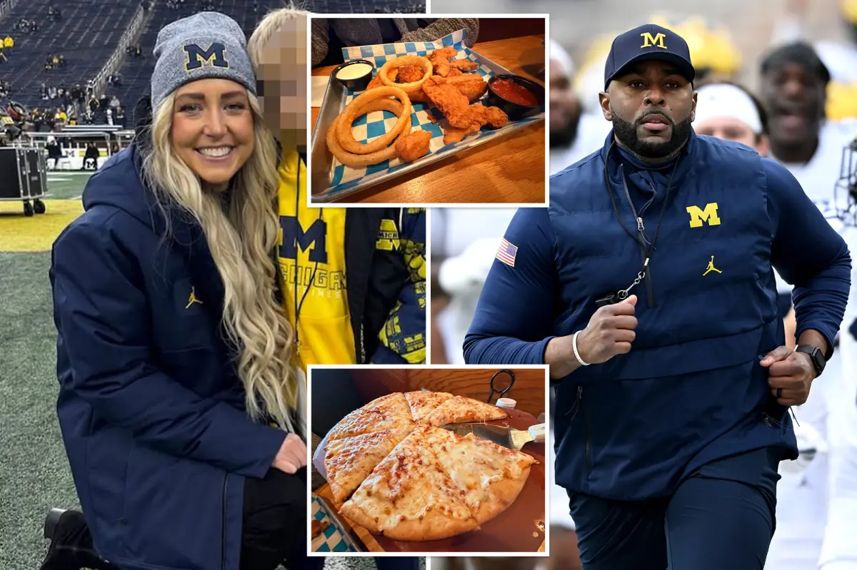 A restaurant in Michigan has menu items named after Sherrone Moore and Paige Shiver.